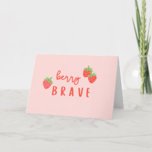 berry brave childhood cancer sick kids greeting thank you card
