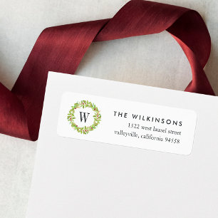 Berry & Bright   Holiday Monogram Return Address