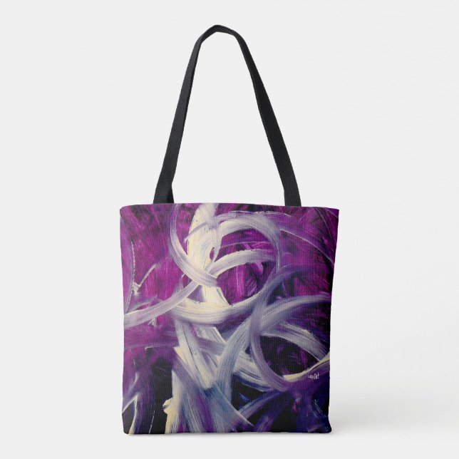 Berry&Brush, Abstract Art Tote Bag (Back)