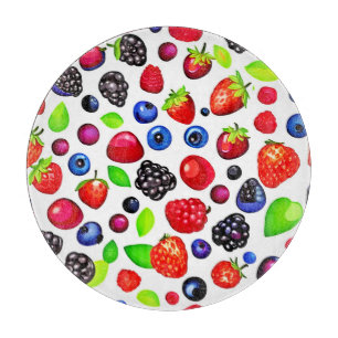 Berry Burst: Fruity Pattern Cutting Board
