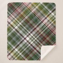 Berry Bush Green and Red Plaid