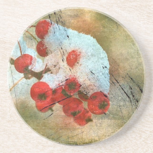Berry Cold Grunge Coaster (Front)