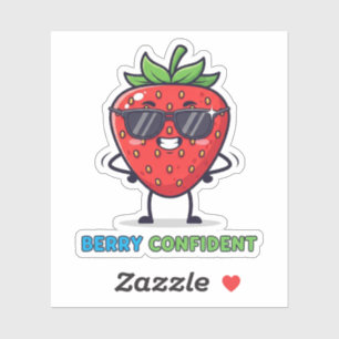 Berry Confident – Cute Strawberry Pun Design