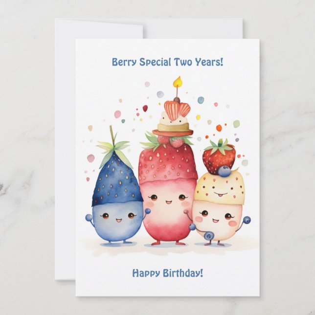 Berry Cute Anniversary Birthday Card (Front)