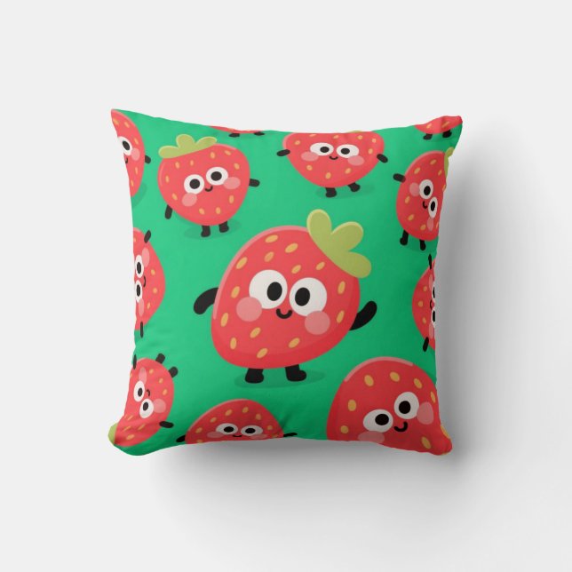 "Berry Cute Dreams  Pillow, Throw Pillow 16" x 16" (Front)