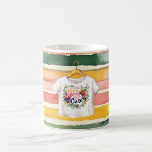 Berry Cute Tee Green Orange Pink Fruity Stripes Coffee Mug