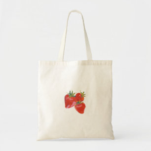 Berry Cute Tote   Hand-Painted Strawberry Bag