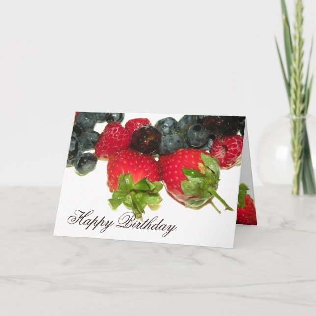 Berry Delight Happy Birthday Card (Front)