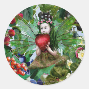 Berry Fairy Classic Round Sticker