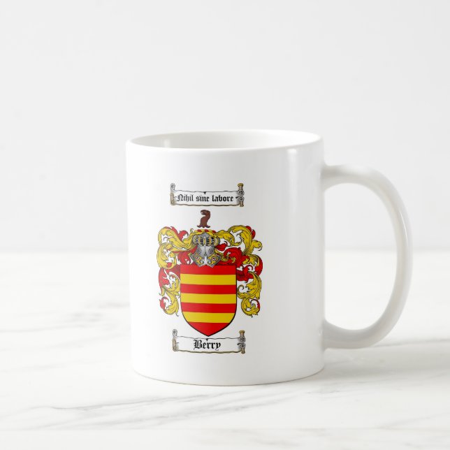 BERRY FAMILY CREST -  BERRY COAT OF ARMS COFFEE MUG (Right)