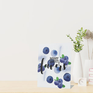 Berry First   1st Birthday   Blueberry   Favours Pedestal Sign