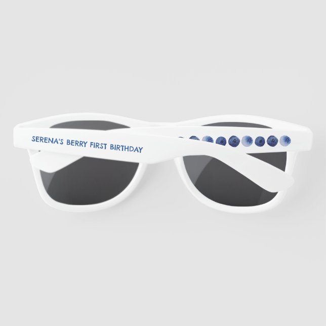 Berry First | 1st Birthday | Blueberry Party Sunglasses (Back)