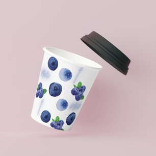 Berry First 1st Birthday Blueberry Pattern Paper Cups