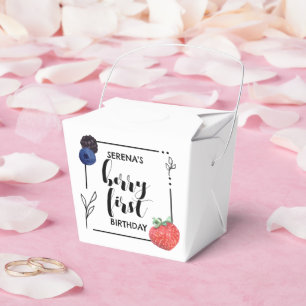 Berry First 1st Birthday Mixed Berry Minimal Favour Box