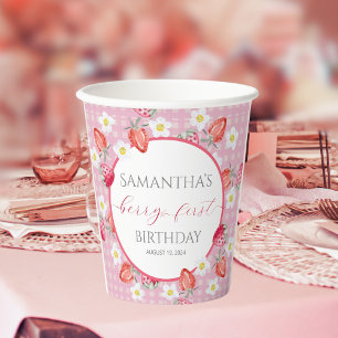 Berry First 1st Birthday Paper Cups