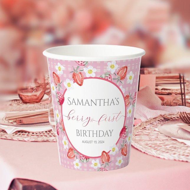 Berry First 1st Birthday  Paper Cups (Creator Uploaded)
