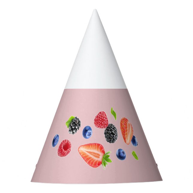 Berry First 1st Birthday  Party Hat (Front)