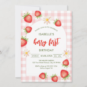 Berry First Birthday 1st Birthday Invitation