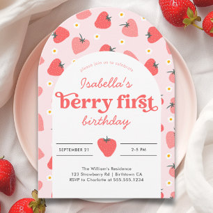 Berry First Birthday 1st Birthday  Invitation