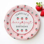Berry First Birthday 1st Birthday Strawberry Party Paper Plate<br><div class="desc">Berry First Birthday 1st Birthday Strawberry Party Paper Plates</div>