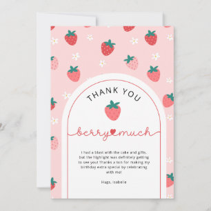 Berry First Birthday 1st Birthday Thank You Card