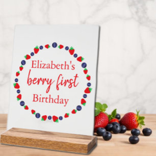 Berry First Birthday Acrylic Sign