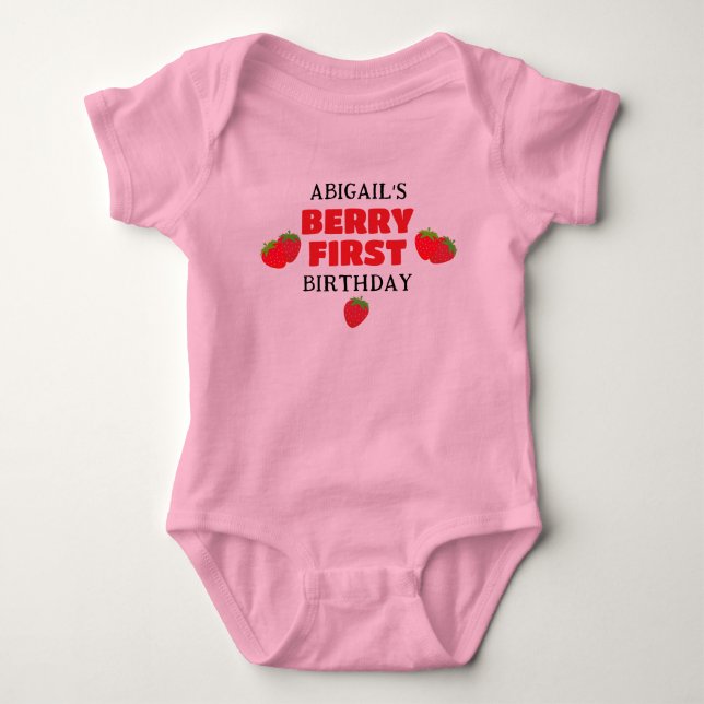 BERRY FIRST BIRTHDAY  BABY BODYSUIT (Front)