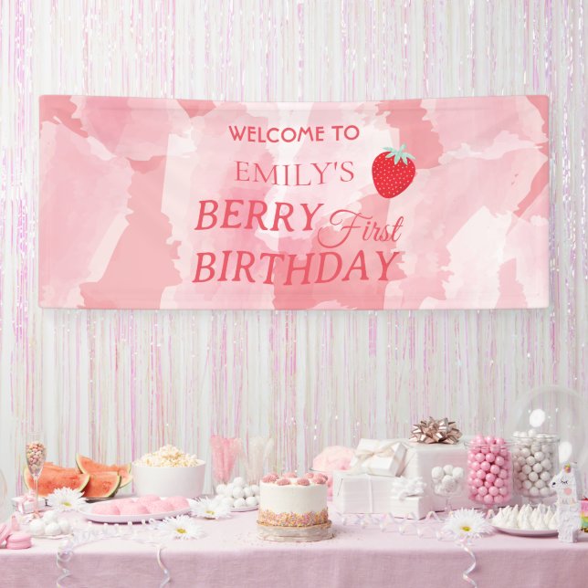 Berry First Birthday Banner (Party)