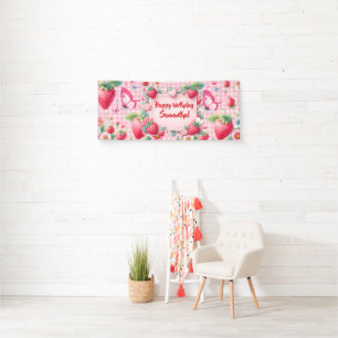 Berry first birthday Banner