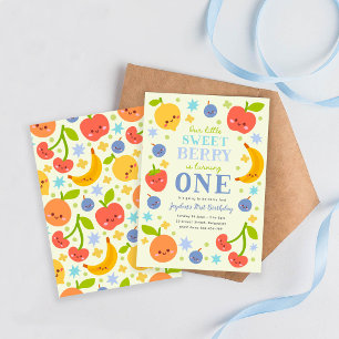 Berry First Birthday Boy, Berry Sweet 1st Party Invitation