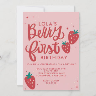 BERRY FIRST BIRTHDAY INVITATION