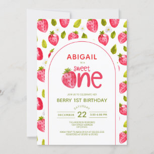 Berry First Birthday Invitation