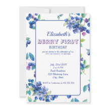 Berry First Birthday Invitation