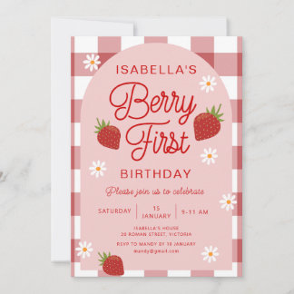 Berry First Birthday Invitation