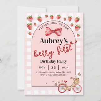 Berry First Birthday Invitation