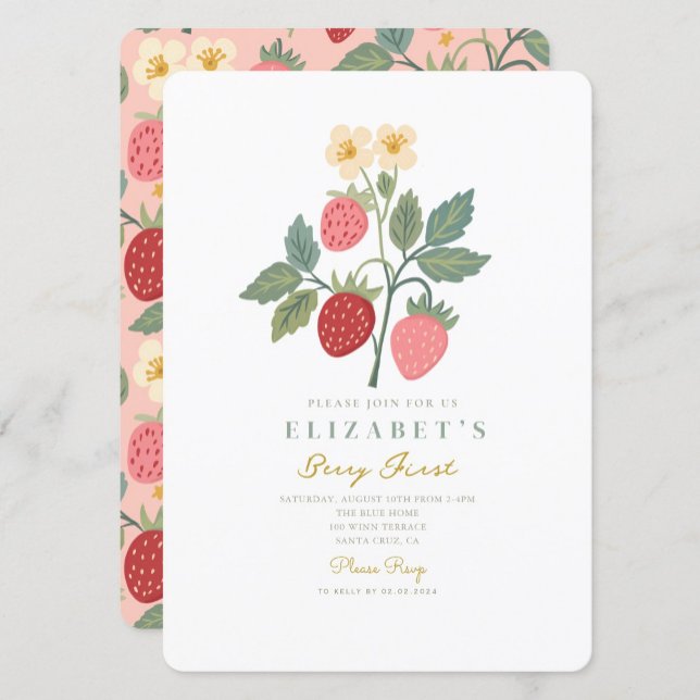 Berry First Birthday Invitation (Creator Uploaded)