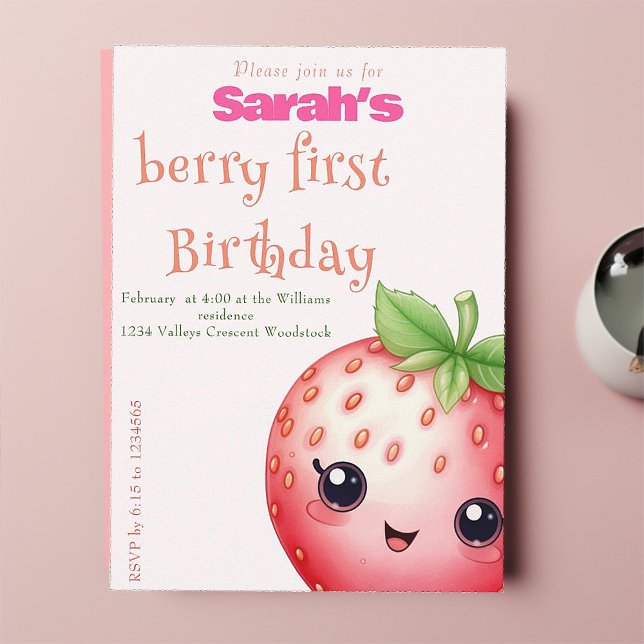 berry first birthday  invitation (Creator Uploaded)