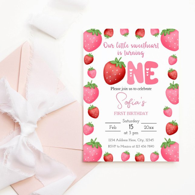 Berry First Birthday Invitation (Creator Uploaded)