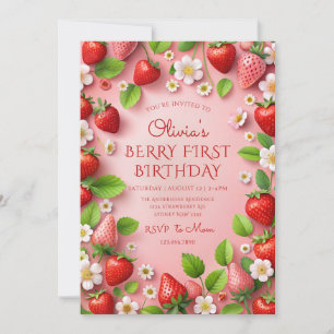 Berry First Birthday Invitation