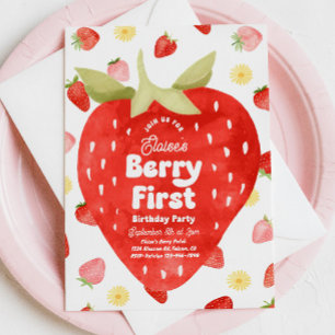 Berry First Birthday Invitations
