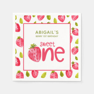 Berry First Birthday Napkin