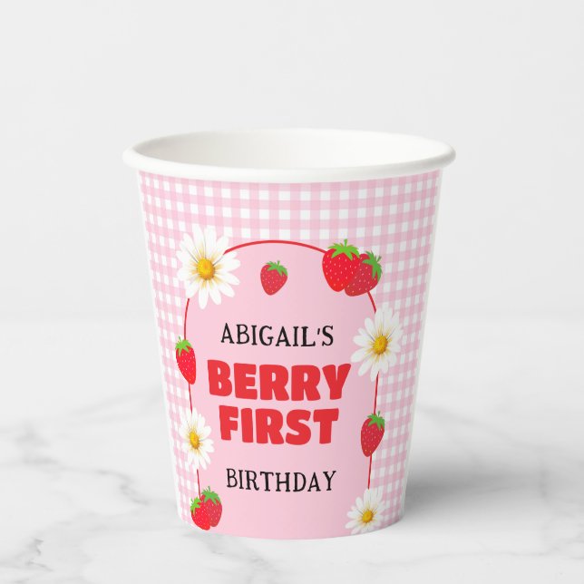 BERRY FIRST BIRTHDAY  PAPER CUPS (Front)