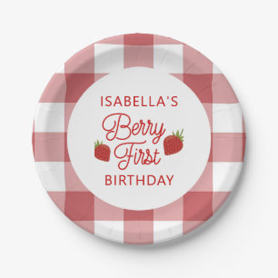Berry First Birthday Paper Plate