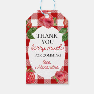 Berry First Birthday Party Favour Gift Tags