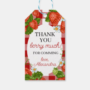 Berry First Birthday Party Favour Gift Tags
