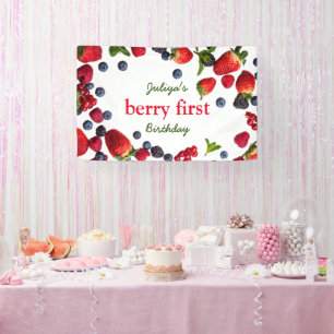  Berry First birthday  Photo  Banner