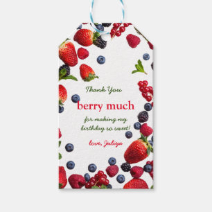  Berry First birthday  Photo  Gift Tags