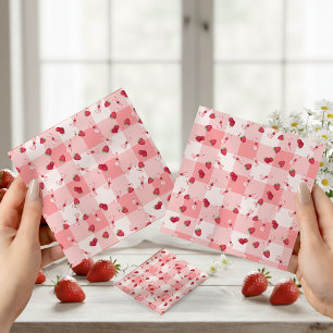 Berry First Birthday Red Gingham Bows Tissue Paper