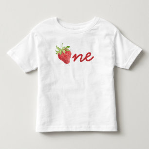 Berry First Birthday Strawberry 1st Birthday Girl Toddler T-Shirt