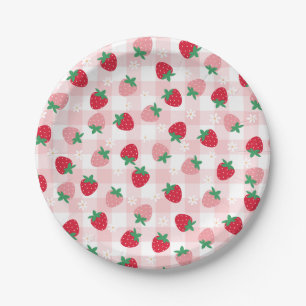 Berry First Birthday Strawberry Party Plates